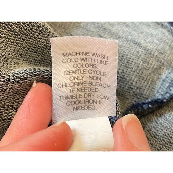 J. Jill Pure Jill Cotton Denim Chambray Zip Up Hoodie Jacket, Size XL - Picture 9 of 12